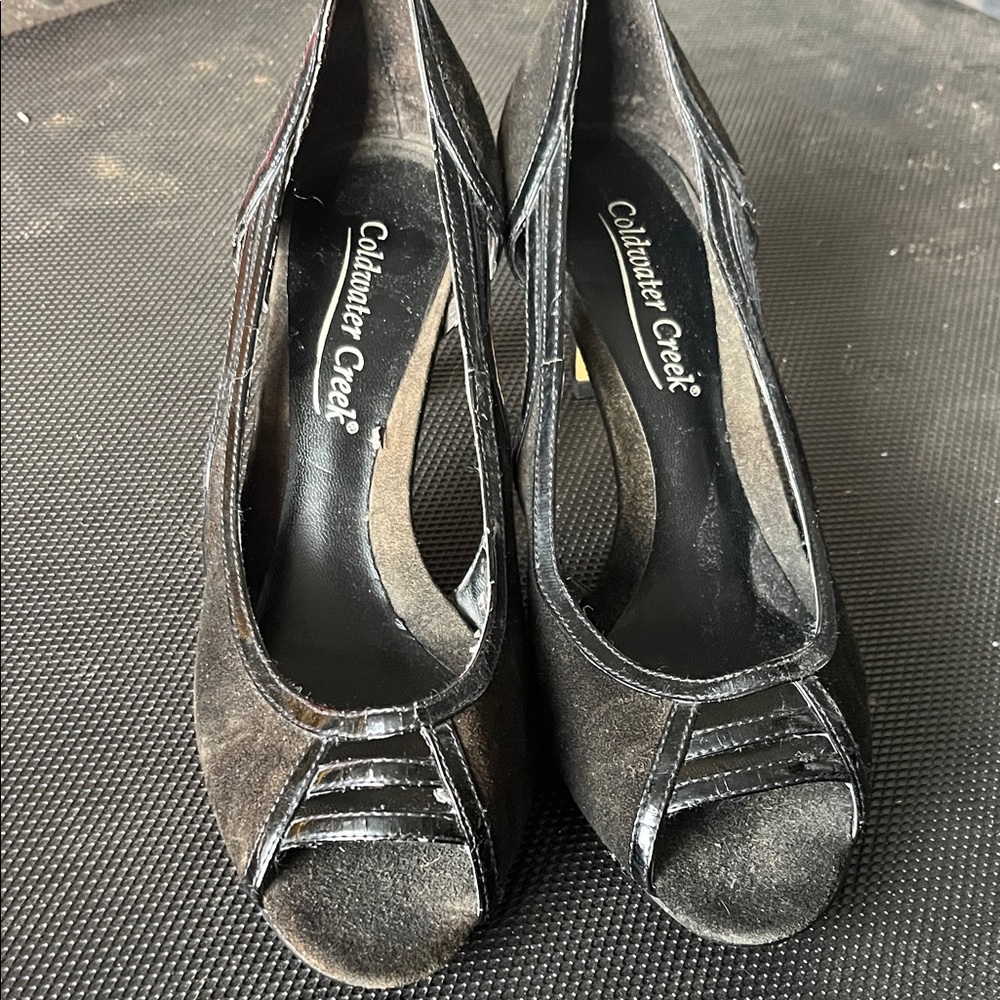 Coldwater Creek Black Peep Toe Heels